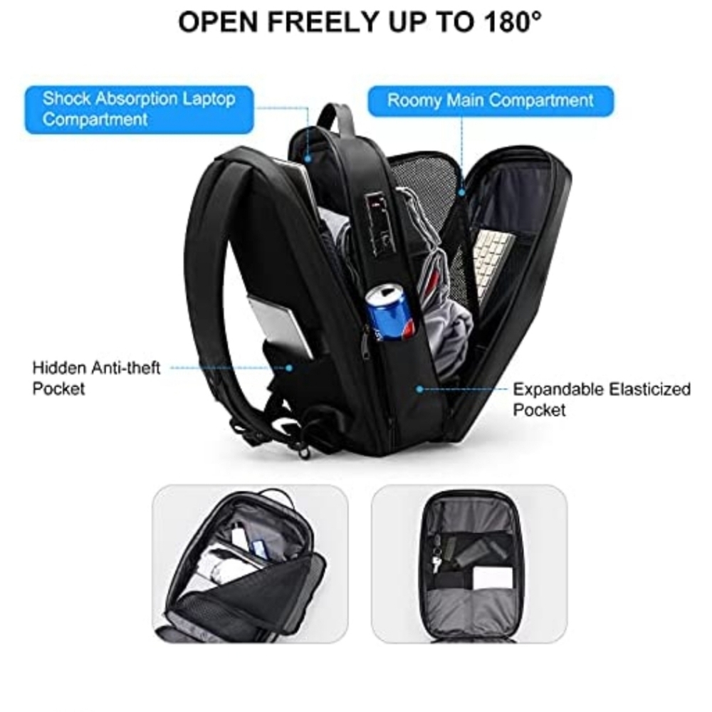 💠 Hard Shell Laptop Backpack,Anti-Theft Waterproof, Business Travel 🛑 - Picture 3 of 8